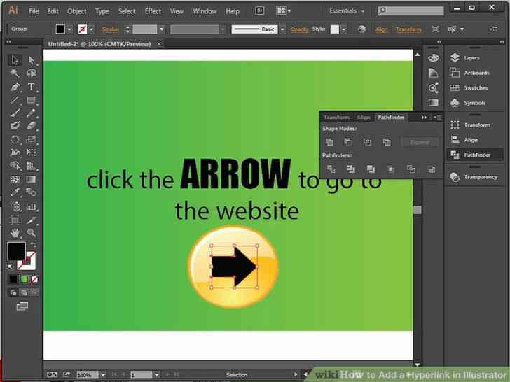 Image intitulee Ajouter un lien Hypertexte dans Illustrator Etape 9